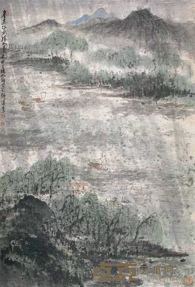 崔如琢 2004年作 春来江水绿如蓝 镜心 93.5×64cm